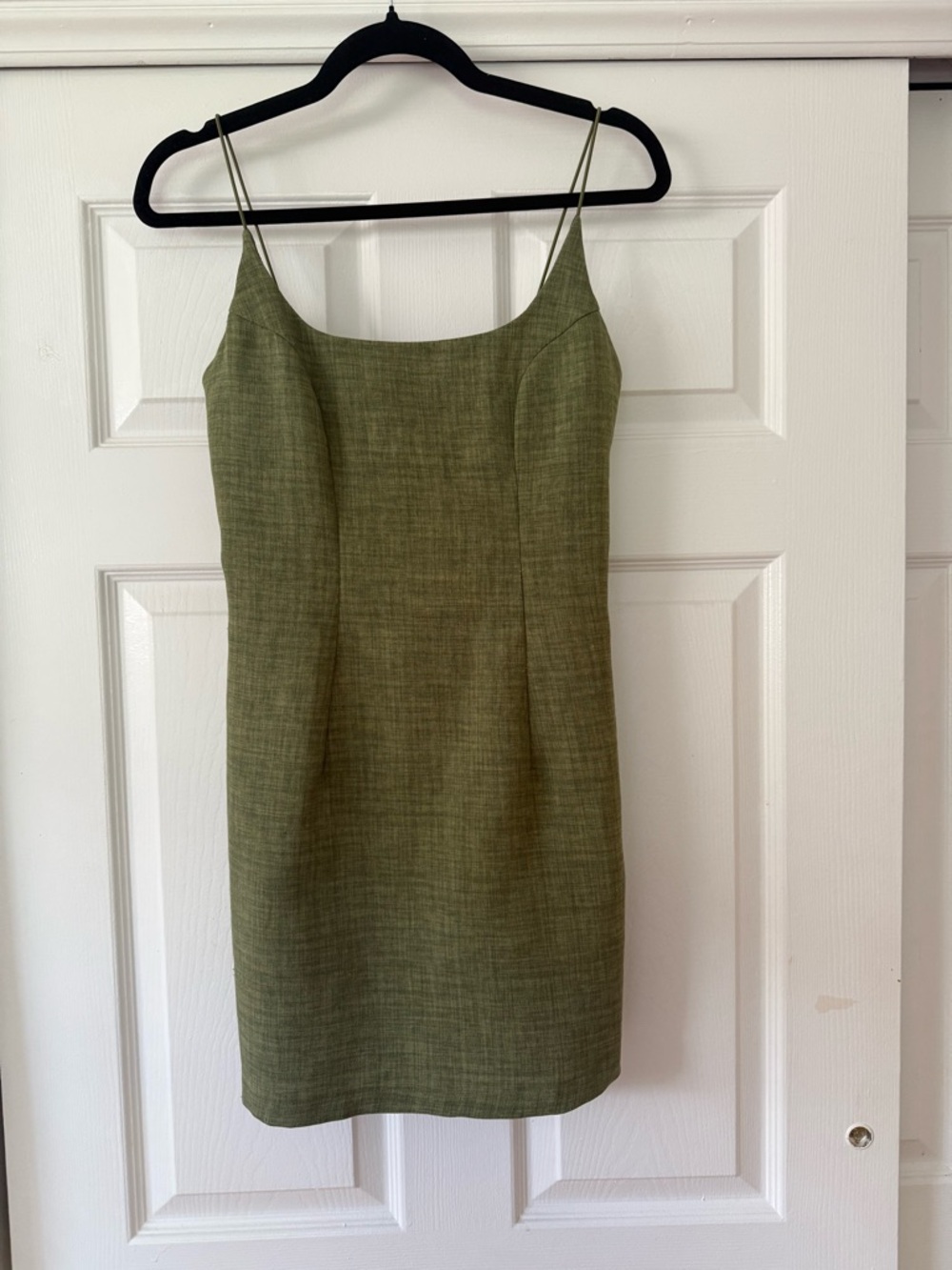Hello Molly Olive Green Spaghetti Strap Mini Dress